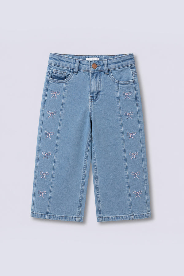 Girls' Side Bow Denim