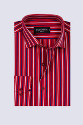 Red Stripe Men's Dress Shirt