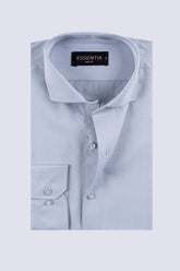 S Grey Self Men's Dress Shirt