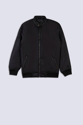 Black Micro Fabric Men's Jacket.
