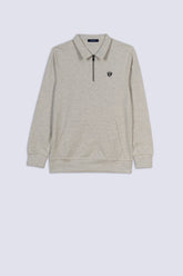 Oatmeal Men's Coller Sweatshirt