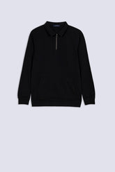 Black Men's Coller Sweatshirt