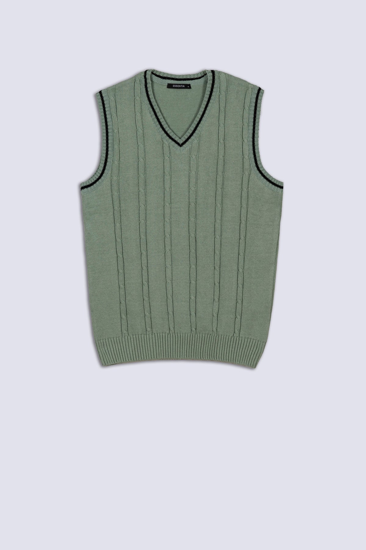 Light Greeen V-Neck Men's Sweater