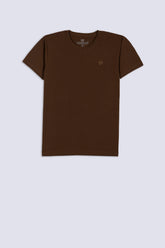 Chocolate Brown Men's Plain T-Shirt