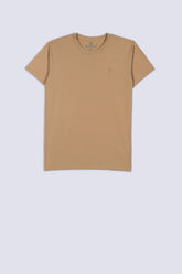 Beige Men's Plain T-Shirt