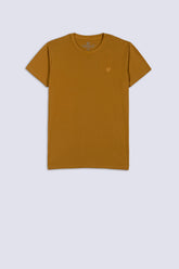 Khaki Men's Plain T-Shirt