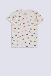 Off White Boy's Printed T-Shirt