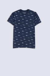 Blue Shark Men's Printed T-Shirt