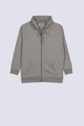 Grey Men's Fleece Hood