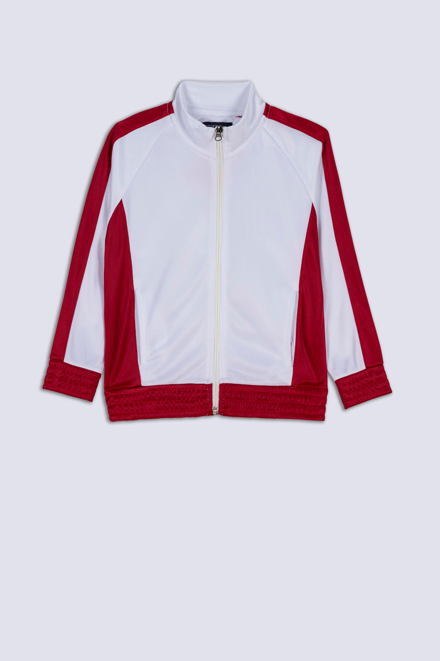 White Boy's Mock Neck Zipper