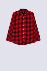 Red Men's Checkered Shirt