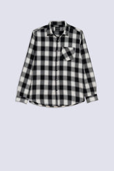 Monochrome Flannel Men's Check Shirt