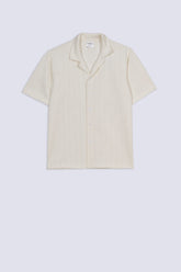 Urban Off White Men's Cuban Shirt