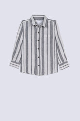 Boys’ Black & White Striped Shirt