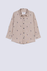 Mini Motif Print Boys' Causal Shirt