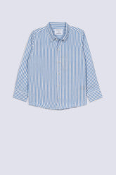 Boys’ Blue Striped Casual Shirt