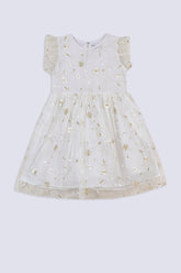 Off White Blossom Party Dress