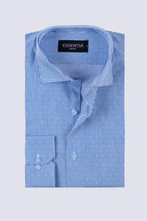 Blue Men's Stripe Dress Shirt
