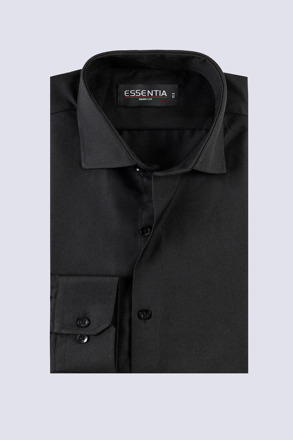 Men's Black Twill Dress Shirt