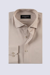Classic Beige Dobby Weave Shirt