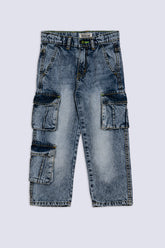 Stone Wash Boy's Cargo Pant