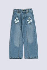 Petal Splash Front-Pocket Girls' Jean