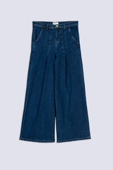 Pleated Wide Leg Ladies Jean