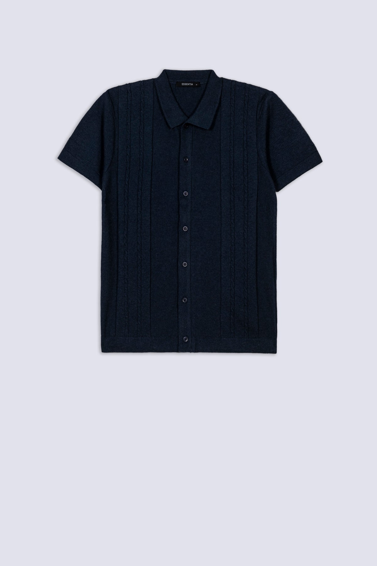 Men's Front Open Knit Polo Shirt