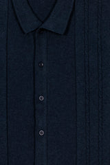 Men's Front Open Knit Polo Shirt Men's Front Open Knit Polo Shirt
