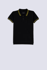 Black Boy's Plain Polo Shirt