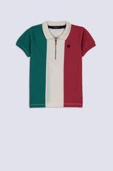 Trendy Colour Block Boy's Polo Shirt