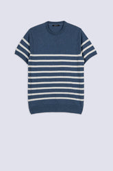 Blue Horizon Striped Men's Polo