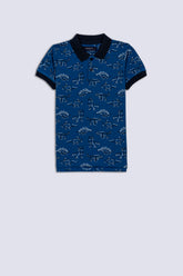 Dinosaur Print Boy's Polo Shirt