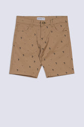 Palm Print Boy's Cotton Jean Short