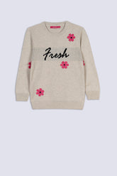Petal Script Girl's Sweater