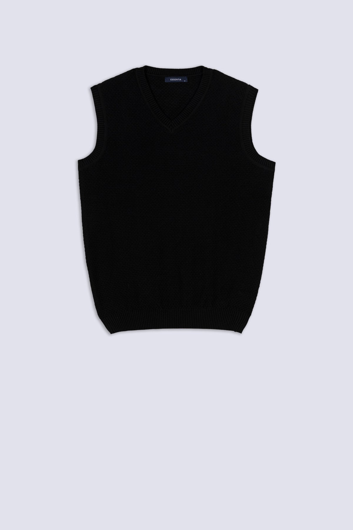 Black Knit Sleeveless Sweater