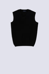 Black Knit Sleeveless Sweater