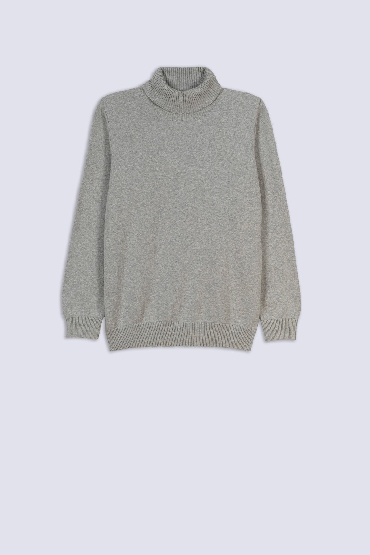Grey Luxe Knit Turtleneck