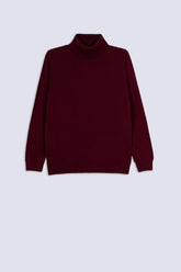Maroon Luxe Knit Turtleneck
