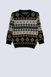 Aspen Grid Boy's Knit Sweater