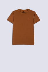 Brown Men's Plain T-Shirt