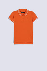 Orange Boy's Plain Polo Shirt