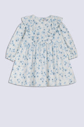 White Floral Girl's Top