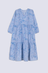 Blue & White Floral Ladies Top