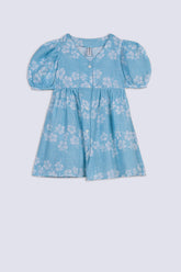 Sky Floral Girl's Top