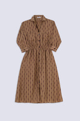 Caramel Geo Pattern Dress