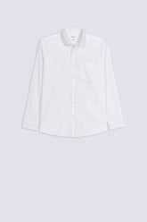 Men's White Linen Button-Down Shirt