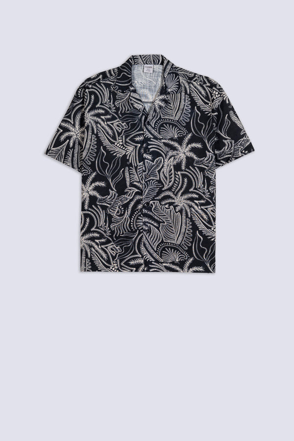 Men's Palm Print Casual Shirt