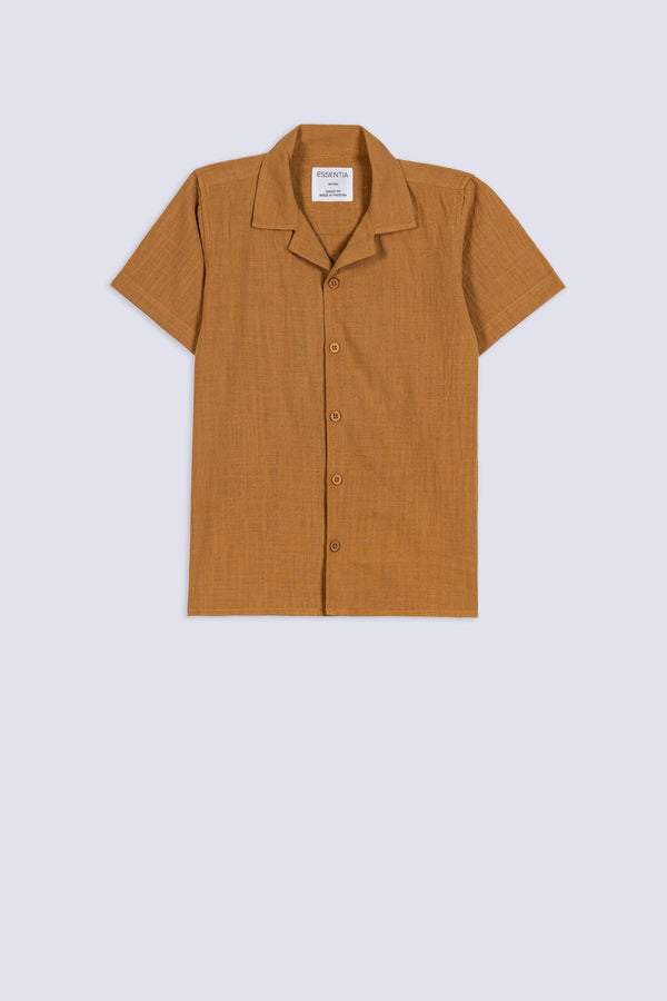Boy's Slub Texture Casual Shirt