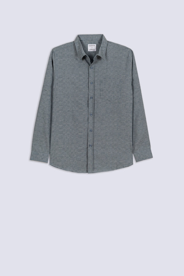 Men's Relaxed Linen Blend Casual Shirt